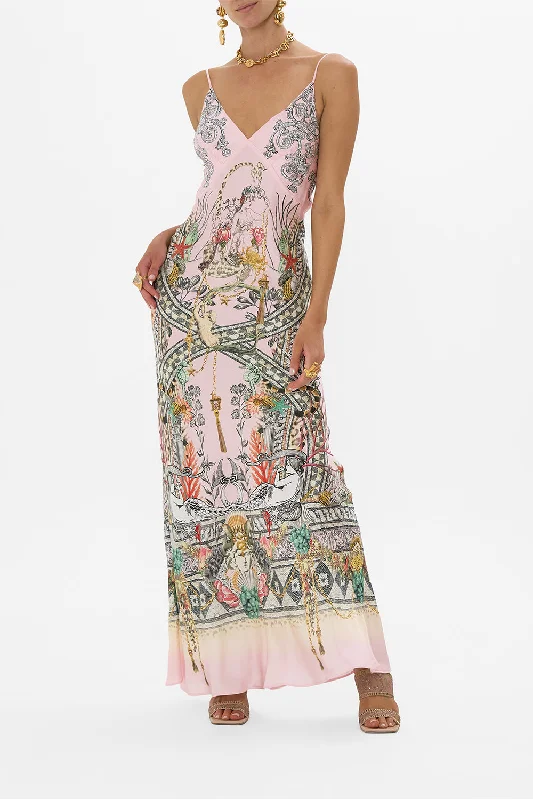 Essential women’s clothing for every season   V NECK FULL LENGTH BIAS SLIP DRESS CAVE OF WONDERS