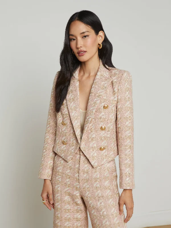 Soft, breathable fabrics for fashionable women   Lila Tweed Blazer