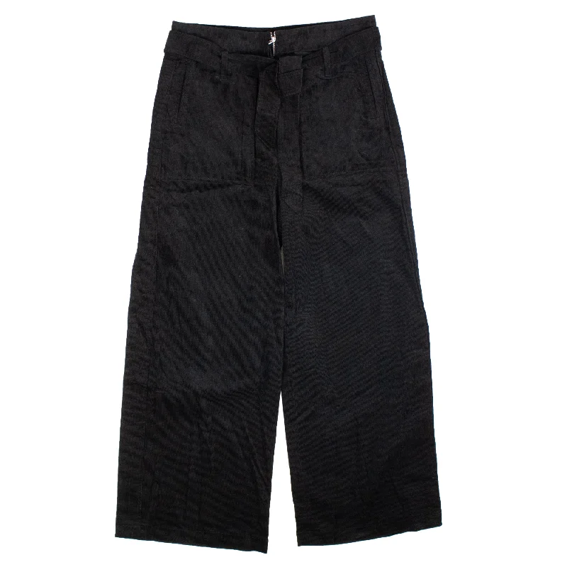 Black Cargo Straight Fit Pants