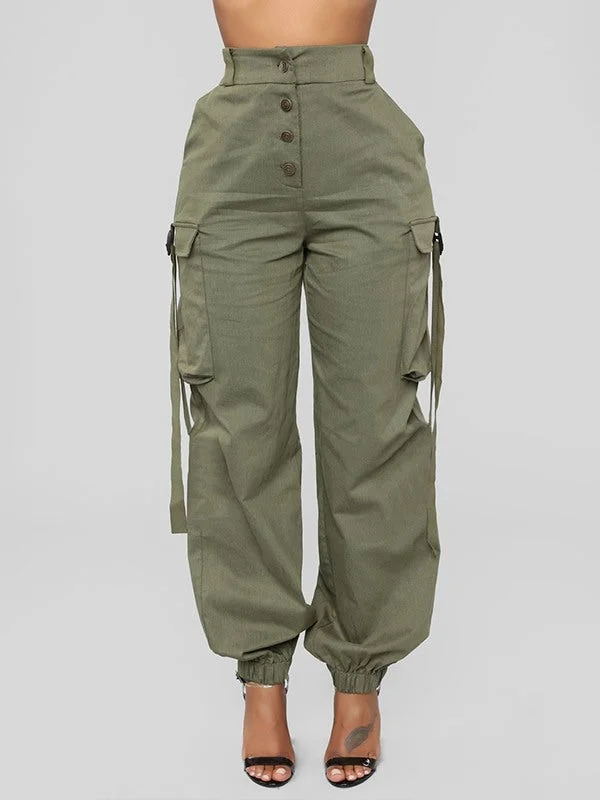 Indiebeautie Solid Cargo Pants