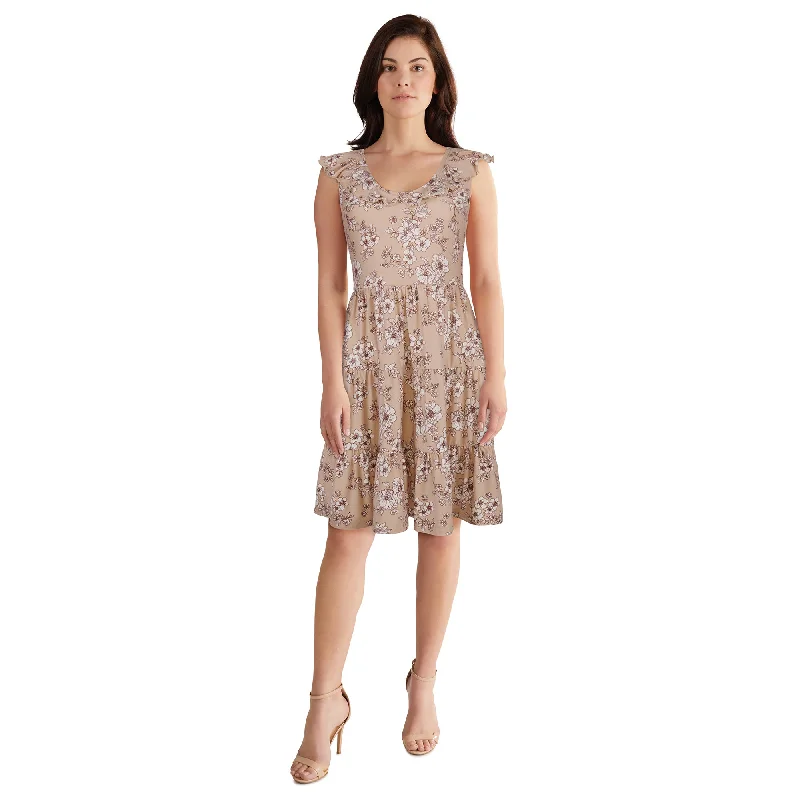 lily morgan Women's Flutter Sleeve Dress