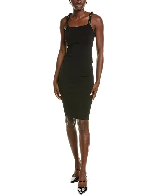 Refresh your wardrobe with trendy women’s apparel alice + olivia Alina Chain Shoulder Sheath Dress Refresh your wardrobe with trendy women’s apparel alice + olivia Alina Chain Shoulder Sheath Dress