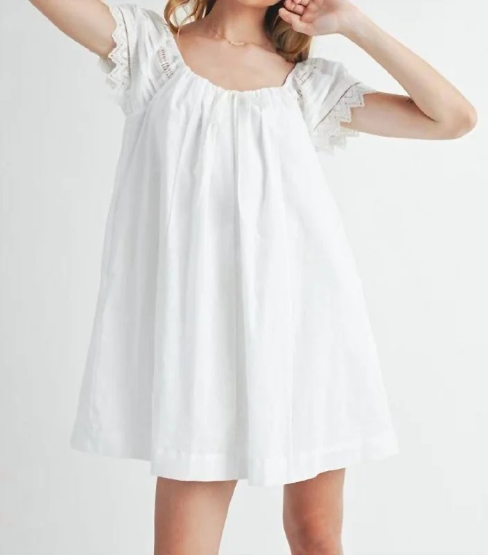 The ultimate guide to stylish women’s fashion Lace Trimmed Babydoll Dress In Off White The ultimate guide to stylish women’s fashion Lace Trimmed Babydoll Dress In Off White