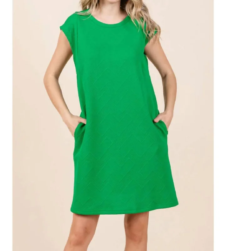High-fashion styles at affordable prices   More Time Dress In Kelly Green