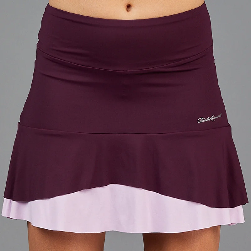 Djali Two Tier 16.5" Skort (wine)