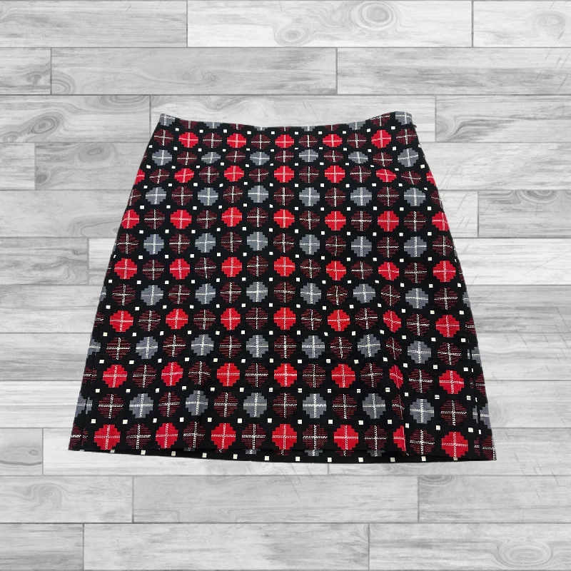 Skirt Mini & Short By Talbots In Black Red, Size: 8