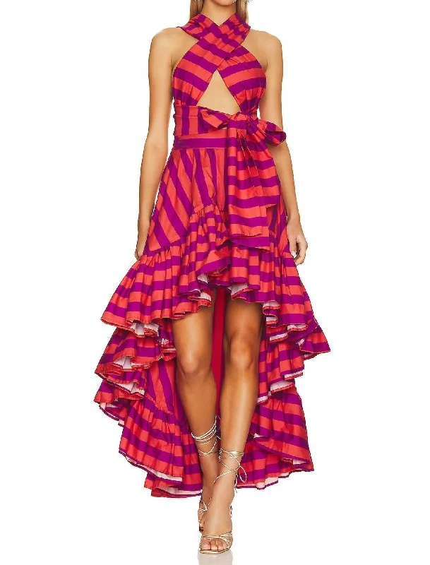 Stylish clothing designed to flatter every woman   Coco Convertible Dress In Coral Stripe