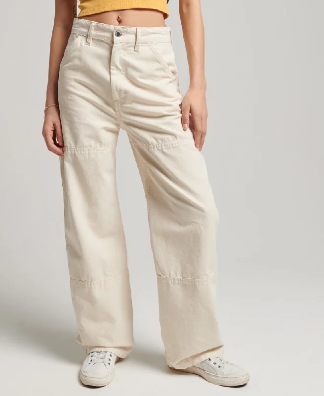 Vintage Wide Carpenter Pants | Oatmeal