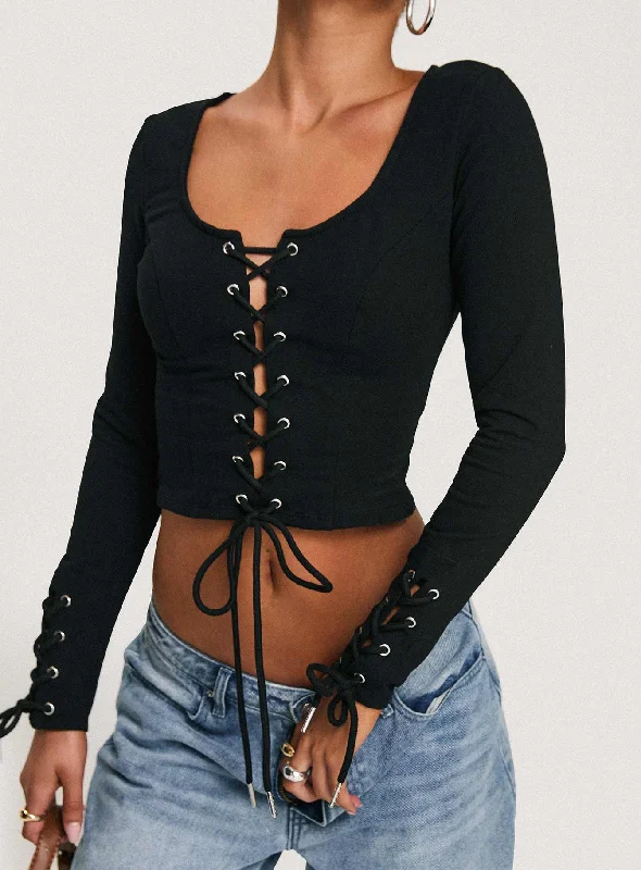 Versatile outfits to transition from day to night   Better Not Long Sleeve Top Black