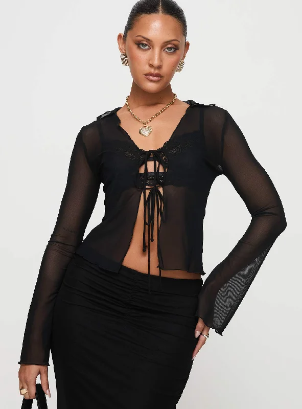 The ultimate destination for women’s clothing   Thalassia Long Sleeve Top Black